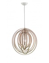 Sospensione Cerchi Rotanti Boolan Legno Chiaro Trio Lighting