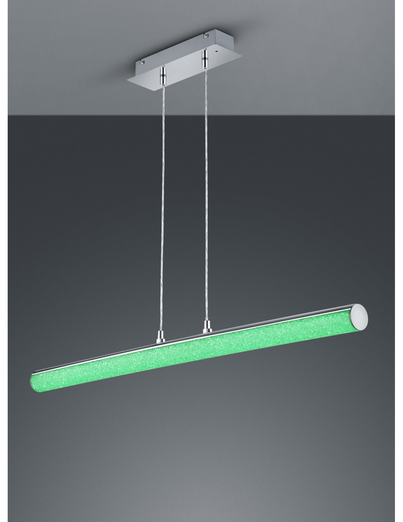 Sospensione Cromo Moderna Design Tubo Led RGBW Leia Trio Lighting