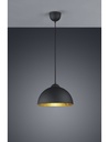 Sospensione Cupola Jimmy 1xE27 Nero E Oro Ø31 cm Trio Lighting