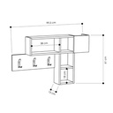 Appendiabiti da parete bianco Game 99.5x15xh.61 cm