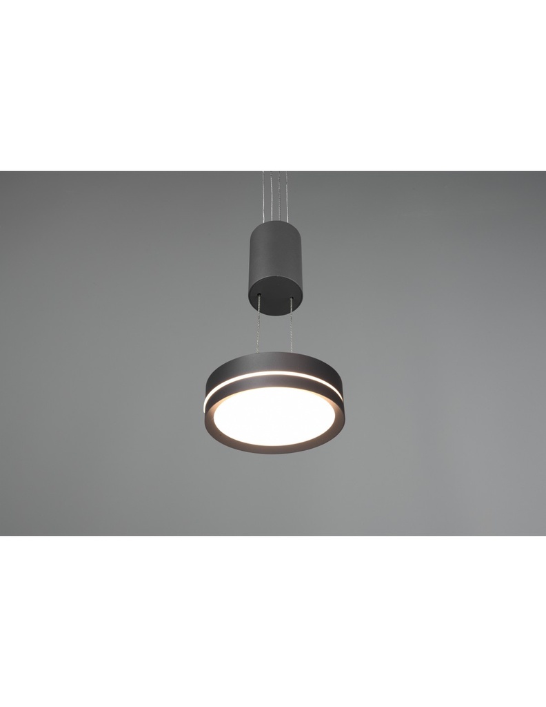 Sospensione Disco Pendente Led Integrato Franklin Antracite Trio Lighting