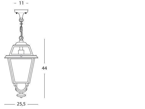 Sospensione E27  linea elegance  grafite
