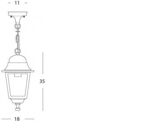 Sospensione E27  linea old  biancoargento