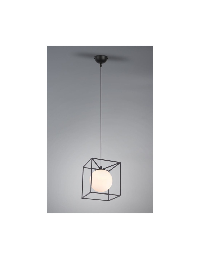 Sospensione Gabbia 1xE27 Nero Opaco Trio Lighting
