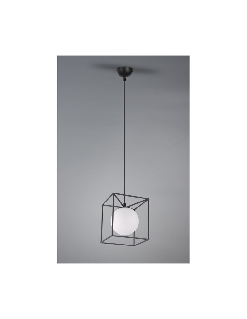 Sospensione Gabbia 1xE27 Nero Opaco Trio Lighting