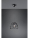 Sospensione Haval Gabbia 1xE27 Nero Opaco Ø27 cm Trio Lighting