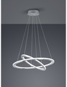 Sospensione Led Dimmerabile 2 Anelli Durban Nichel Ø60 cm Trio Lighting