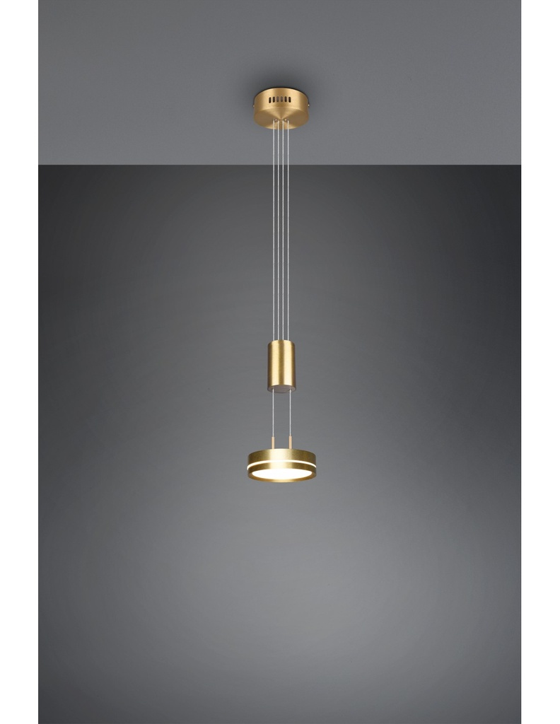 Sospensione Moderna Isola Disco Led Franklin Ottone Trio Lighting