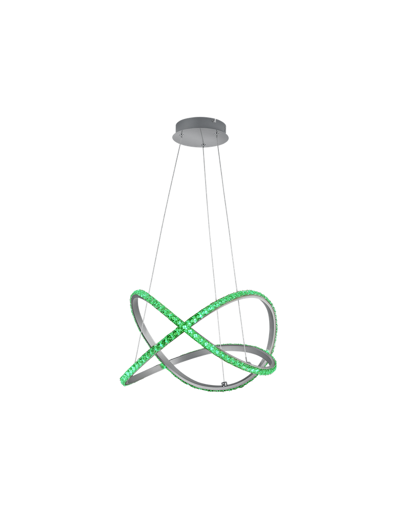Sospensione Moderna Rubin Led Dimmerabile RGB Effetto Cristallo Ø50 cm Trio Lighting