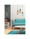 Sospensione Moderna Swirl 3xE27 Nero E Vetri Multicolor Ø38 cm Trio Lighting