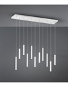 Sospensione Moderna Tubular 11 Tubi Led Bianco L115 cm Trio Lighting