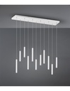 Sospensione Moderna Tubular 11 Tubi Led Bianco L115 cm Trio Lighting