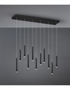 Sospensione Moderna Tubular 11 Tubi Led Nero L115 cm Trio Lighting