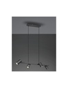 Sospensione Nera 4 Faretti Spot GU10 Orientabili Marley Trio Lighting
