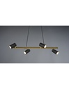 Sospensione Nera 4 Faretti Spot GU10 Orientabili Marley Trio Lighting