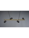 Sospensione Nera 4 Faretti Spot GU10 Orientabili Marley Trio Lighting