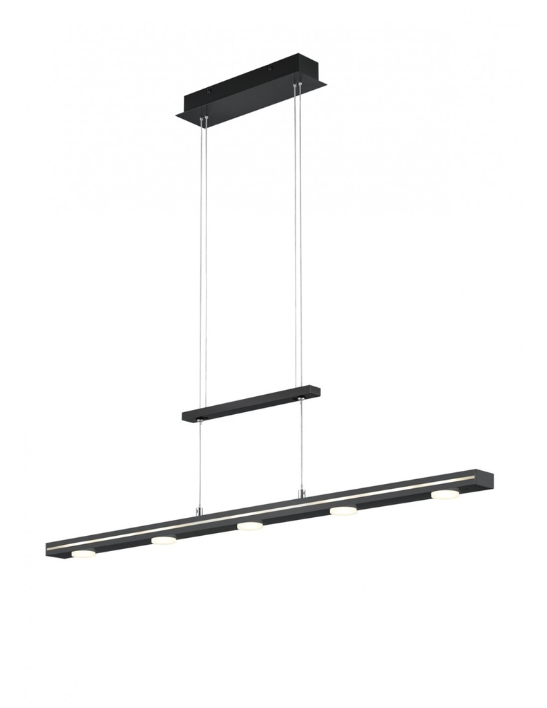 Sospensione Nera Piastra Rettangolare 7 Led Sopra e Sotto Lacal Trio Lighting