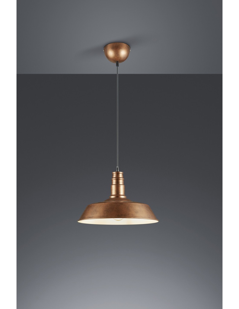 Sospensione Pagoda Will 1xE27 Rame Anticato Ø36 cm Trio Lighting