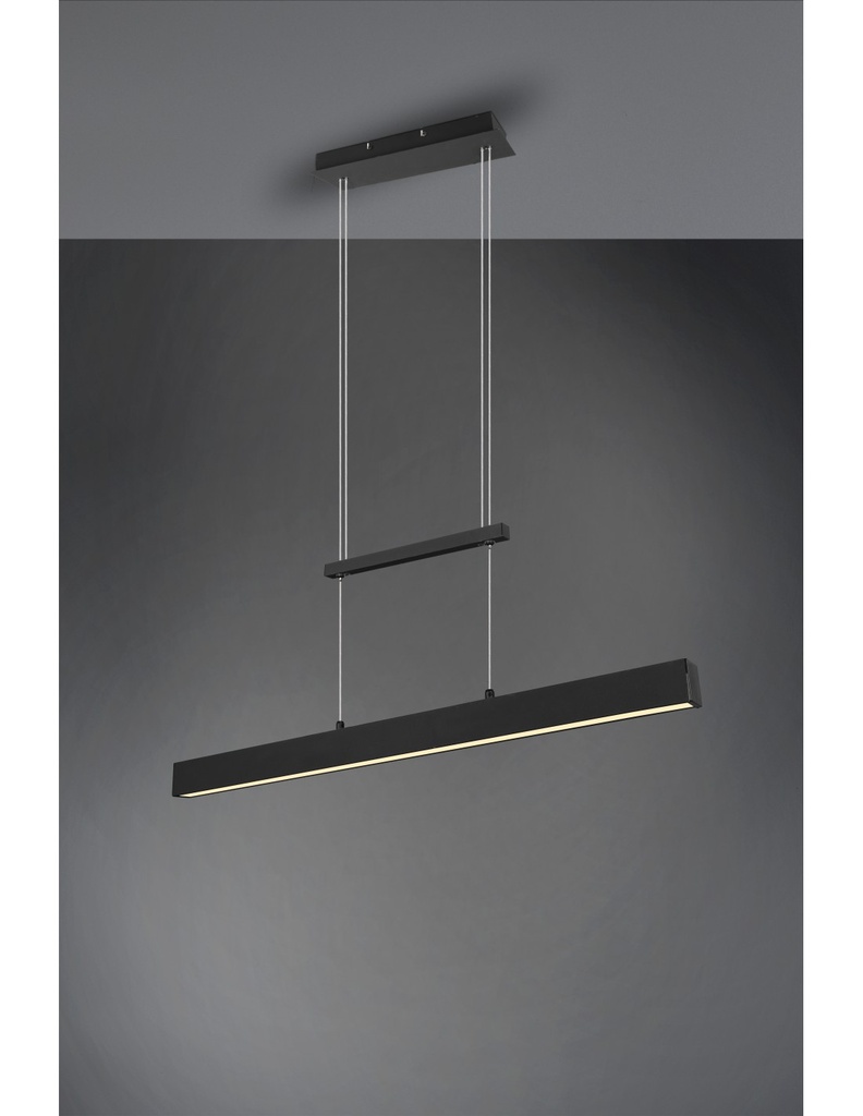 Sospensione Paros Doppia Luce Led Dimmerabile Nero L90 cm Trio Lighting