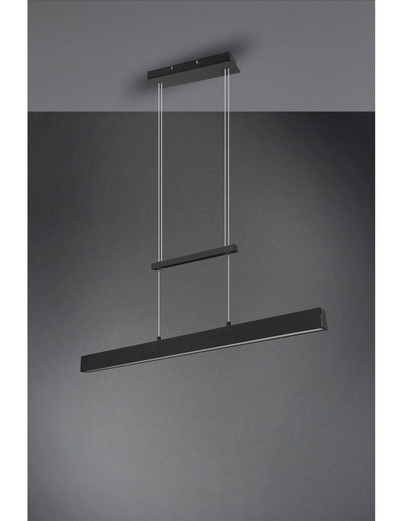 Sospensione Paros Doppia Luce Led Dimmerabile Nero L90 cm Trio Lighting