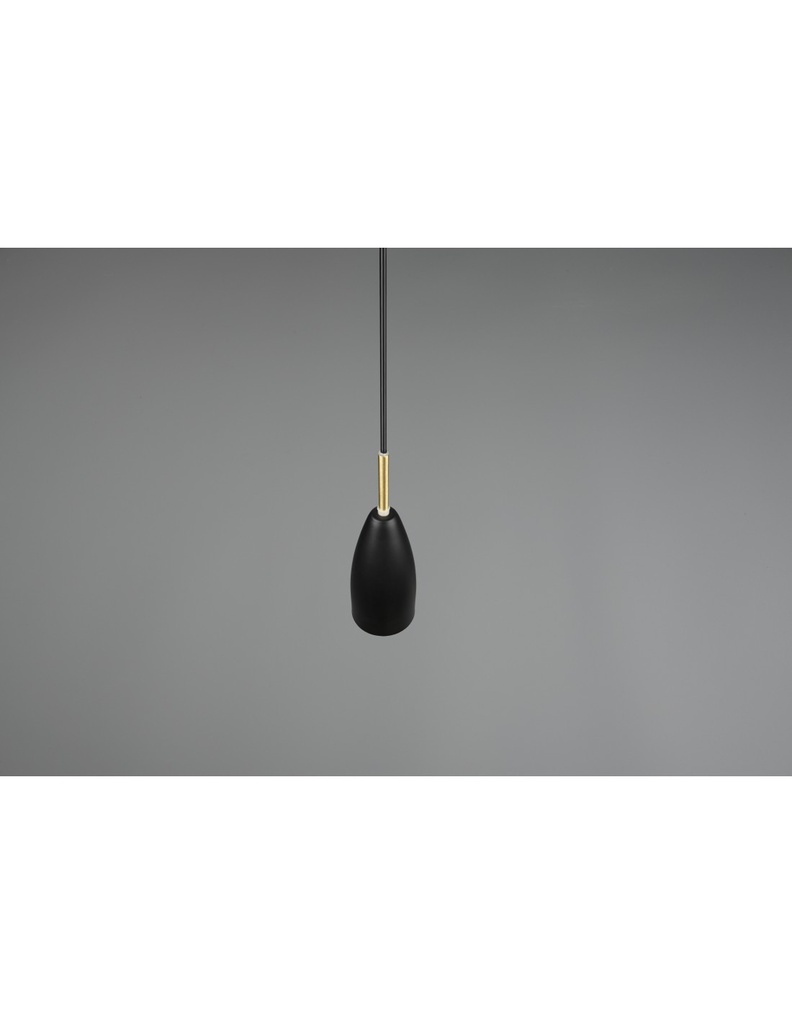 Sospensione Pendel Cono Farin Nero Ø10 cm Trio Lighting