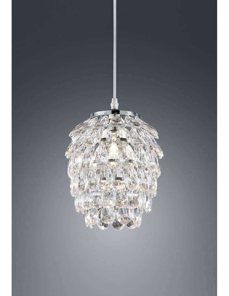 Sospensione Petty Grappolo Gemme Cromo Ø20 cm Trio Lighting