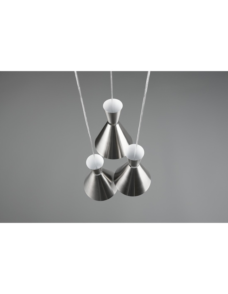 Sospensione Rotonda Enzo 3xE27 Nero Opaco Trio Lighting