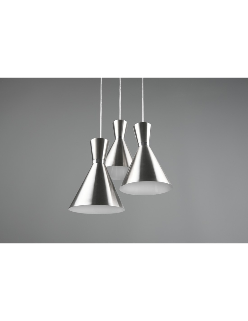 Sospensione Rotonda Enzo 3xE27 Nero Opaco Trio Lighting