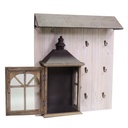 Appendino legno con lanterna marrone cm 65 x 55,5 x h 15,5