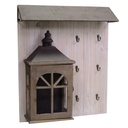 Appendino legno con lanterna marrone cm 65 x 55,5 x h 15,5