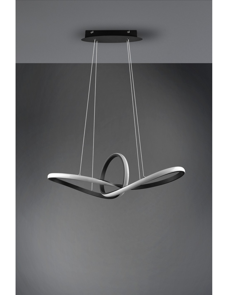 Sospensione Sansa Led 28w Dimmerabile Nero L80 cm Trio Lighting