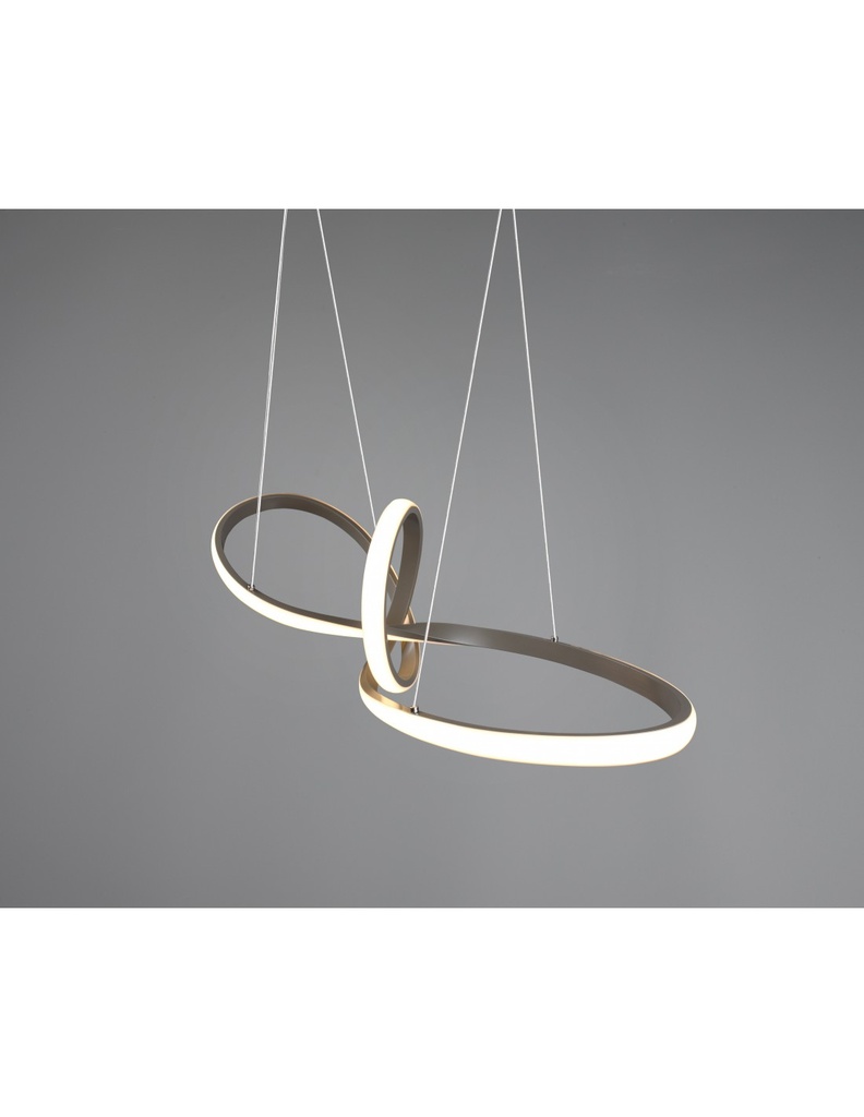 Sospensione Sansa Led 28w Dimmerabile Nichel L80 cm Trio Lighting