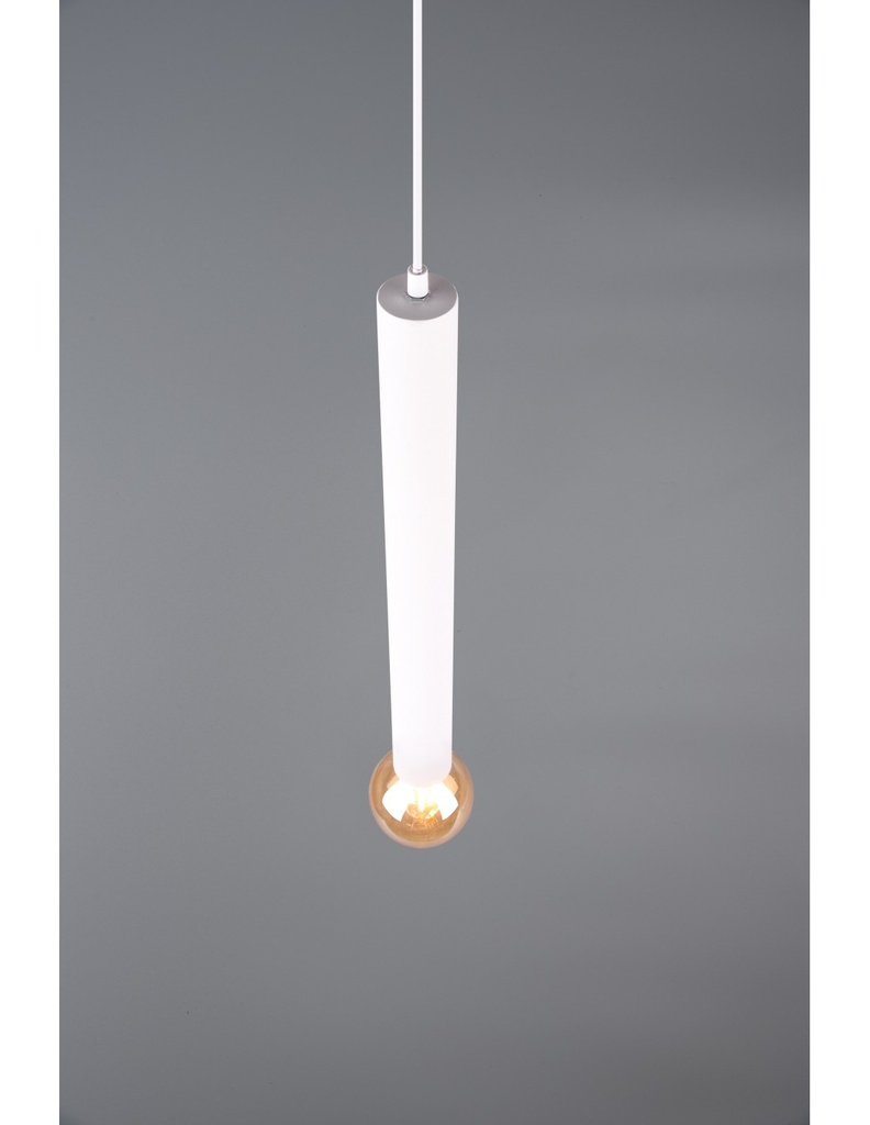 Sospensione Singola Tubolare Bianco Clermont Trio Lighting