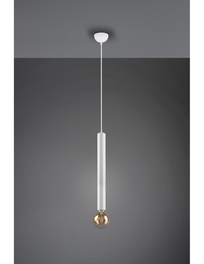 Sospensione Singola Tubolare Bianco Clermont Trio Lighting