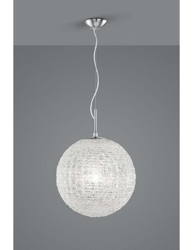 Sospensione Sweety 1xE27 Nichel E Acrilico Ø40 cm Trio Lighting