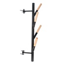 Appendino metallo nero 4 posti cm19x18h63