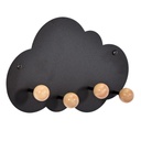 Appendino metallo nero nuvola 3 posti cm 23x4x14