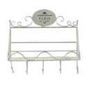 Appendino metallo paris 5 posti con mensola cm 38,5x13h37