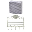 Appendino metallo paris 5 posti con mensola cm 38,5x13h37