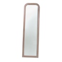 Specchio da terra legno crema anticato opaco ovale cm50xh170x2