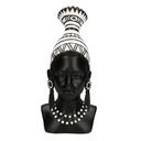 Statua resina busto donna africana cm23x16h39