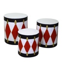 Metal drum 1-3 white cm ø45h50