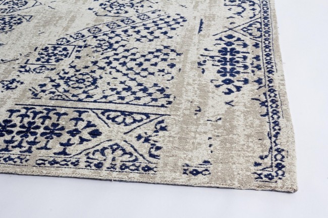 Tappeto moderno in cotone Bombay blu 140x200 cm