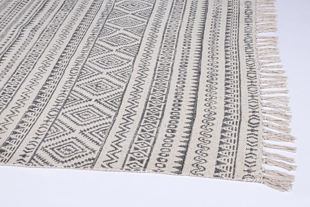 Tappeto stile etnico grigio Giordania cm 140 x 200