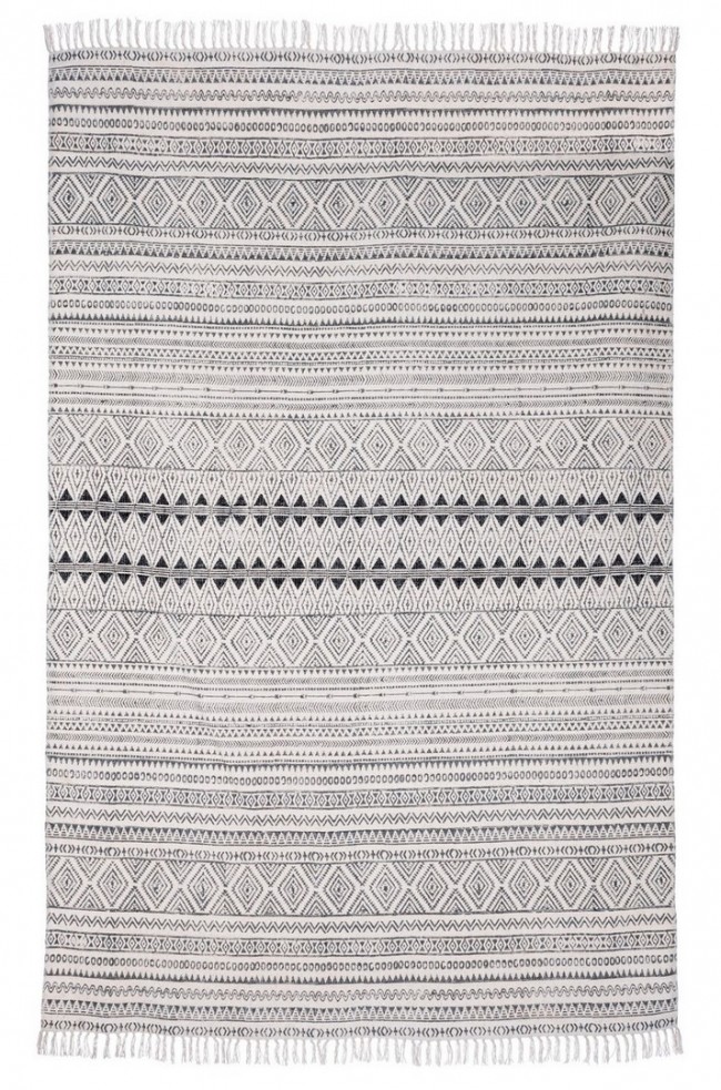Tappeto stile etnico grigio Giordania cm 140 x 200