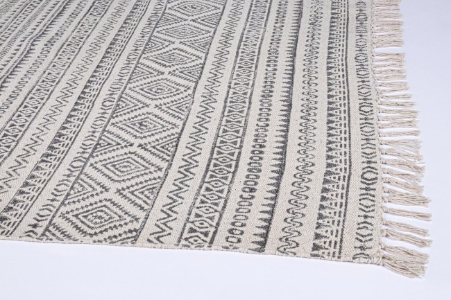 Tappeto stile etnico grigio Giordania cm 140 x 200