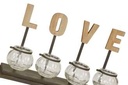 Targa love con vasetti vetro ea-6441 cm. 47 x 16,5 h 29,5