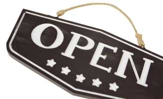 Targa open/closed ea-6435 cm. 35,5 x 1,5 h 17