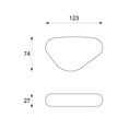 Tavolini moderno pietra beige cm 74 x 123 x h 27