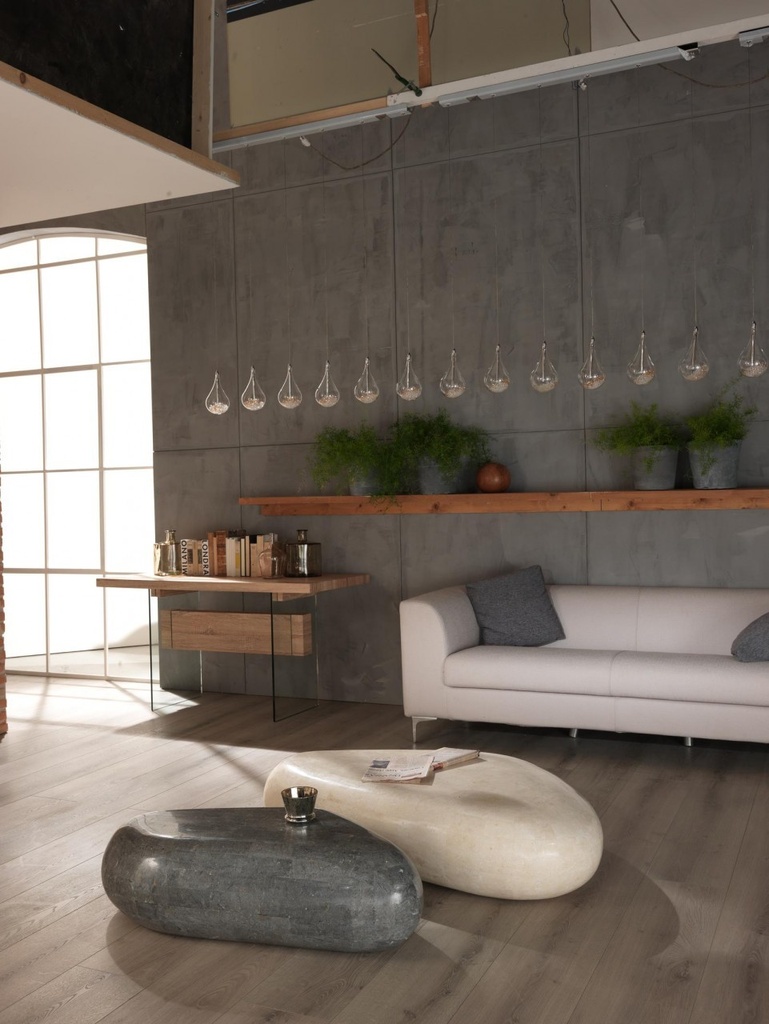 Tavolini moderno pietra beige cm 74 x 123 x h 27